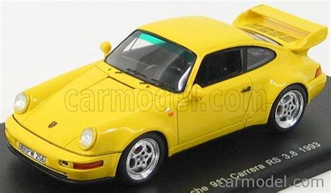 SPARK-MODEL S1935 Scale 1/43 | PORSCHE 911 964 CARRERA RS 3.8 COUPE 1993 YELLOW