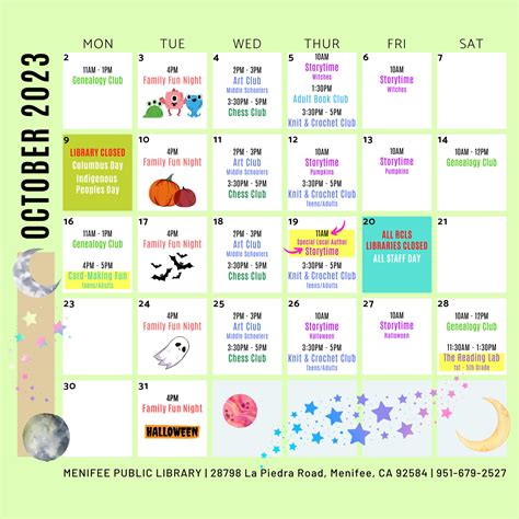 Menifee Library EVENTS for the month of October – CYNTHIA NEMELKA "Hello Menifee!"