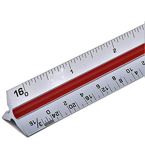 Architectural Scale Ruler, 12" Aluminum Architect Scale, Triangular ...