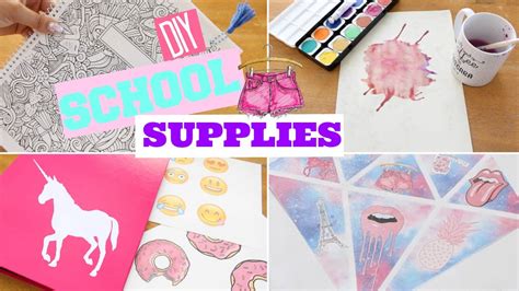 DIY SCHOOL SUPPLIES 2016 - YouTube