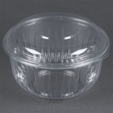 Dart Solo C48BCD PresentaBowls 48 oz. Clear Plastic Bowl with Dome Lid ...