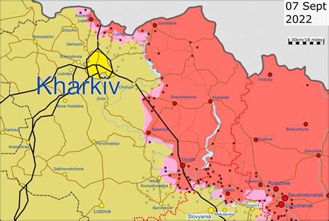 Ukraine War Map on Twitter: "A comparison of the Kharkiv frontline today vs one week ago. https ...