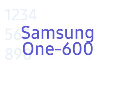 Samsung One-600 - Font Free Download