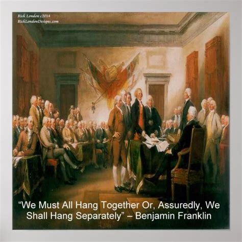 Benjamin Franklin & Declaration Of Independence Poster | Zazzle.com