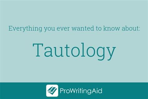 Tautology - Writing Techniques