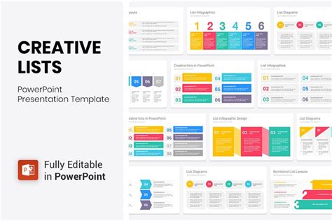 Lists PowerPoint Presentation Template | Presentation slides templates ...