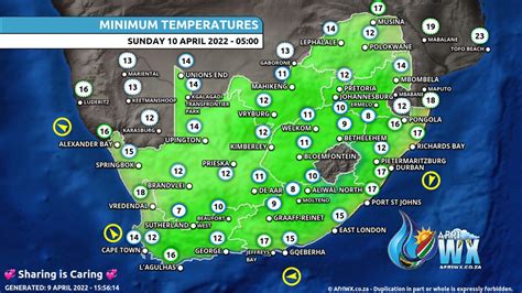 Southern Africa Weather Forecast Maps Sunday 10 April 2022 - AfriWX