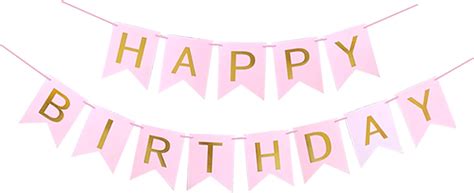 Paper & Party Supplies Pink Happy Birthday Bunting Party Supplies etna ...