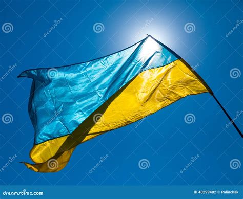 Ukraine Flag Waving on the Wind Stock Photo - Image of ukraine, flag: 40299482