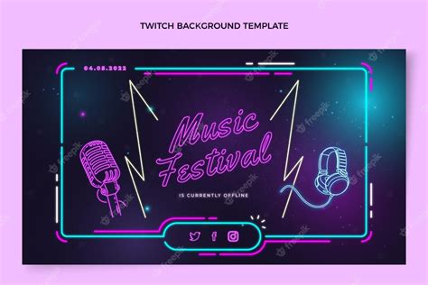 Free Vector | Gradient colorful music festival twitch background