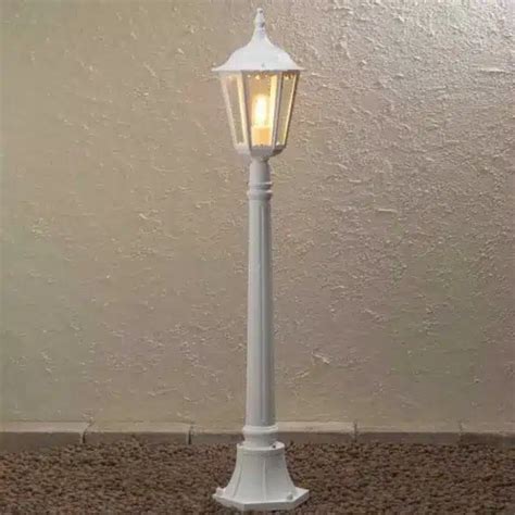 White Outdoor Lamp Post Light - Fantasy Lights Group