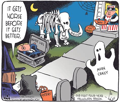 Political Cartoon Halloween Trump Election Day Voters More Division ...