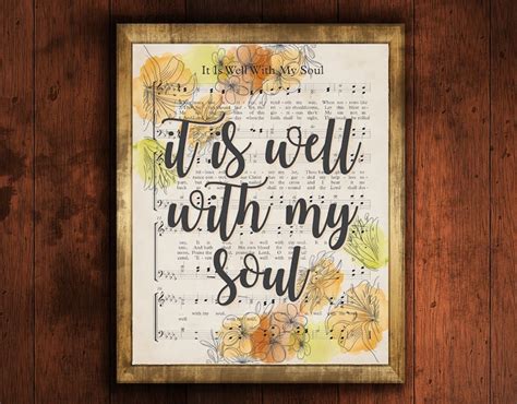 It Is Well With My Soul Christian Wall Art Hymn Wall Art | Etsy