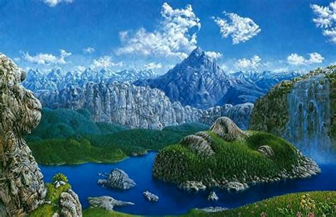 Scenic Scene with Hidden Animals Optical Illusion