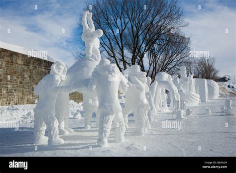 Snow sculptures at Winter Carnival Quebec City Canada Stock Photo: 22355428 - Alamy