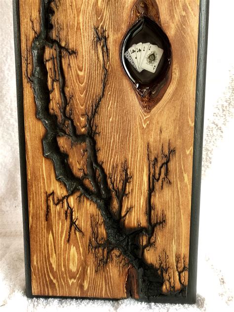 Hickok Fractal burn fractal art high voltage wood burn | Etsy | Wood ...