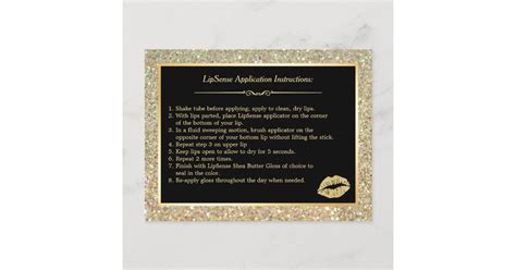 Gold Glitter Makeup Lips Instruction Tips Postcard | Zazzle