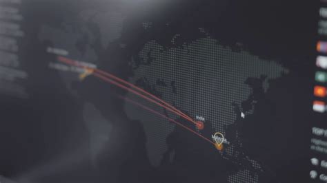 Global Cyber Attack With World Map On Stock Footage SBV-348502950 ...