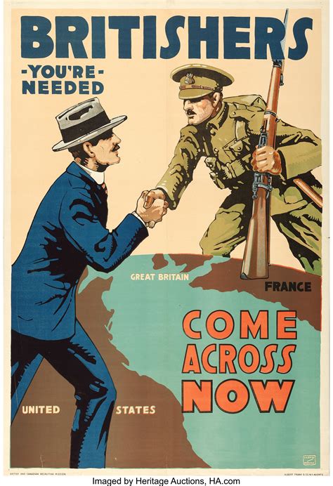 World War I Propaganda (British and Canadian Recruiting Mission, | Lot ...