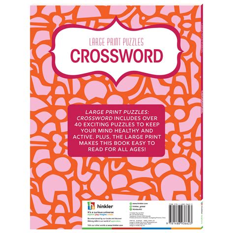 Large Print Puzzles Crossword - Puzzle Books - Books - Adult - Hinkler