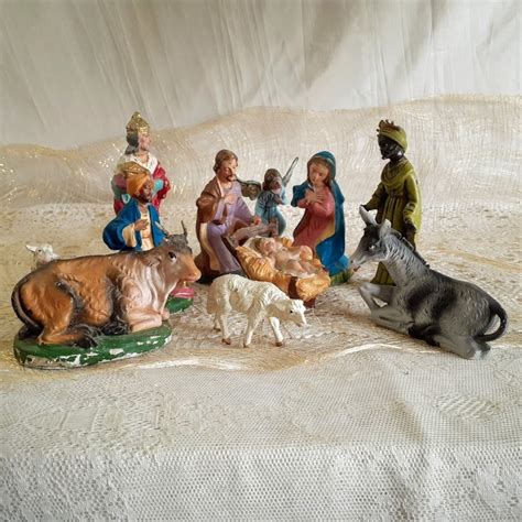 Nativity Italy Vintage Mixed Set 11 Pieces 5 Inches - Etsy