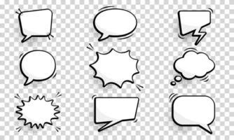 Cartoon Word Balloon Clipart Black