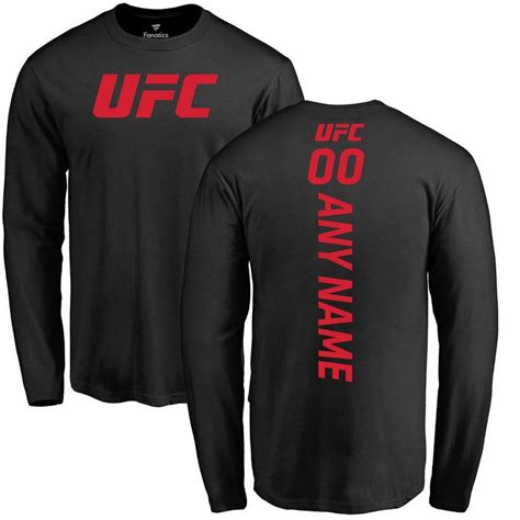 UFC Personalized Backer Long Sleeve T-Shirt - Black | Long sleeve ...