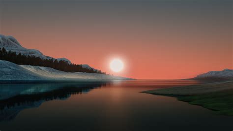 Landscape River Sun Windows 11 Sunset 4K 5K HD Windows 11 Wallpapers | HD Wallpapers | ID #76292