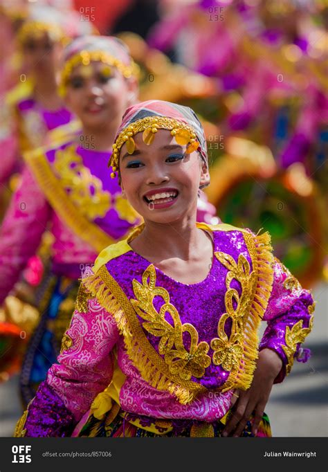 Davao, Philippines - November 13, 2018: Young girl performing in the ...