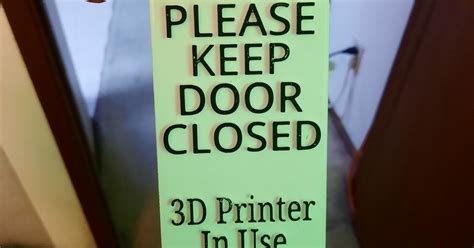 Printing in progress door hanger by Brian Willis | Download free STL ...