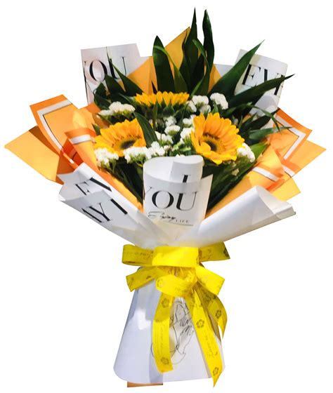 Buy 3Pcs Sunflowers in a Bouquet to Metro Manila Philippines