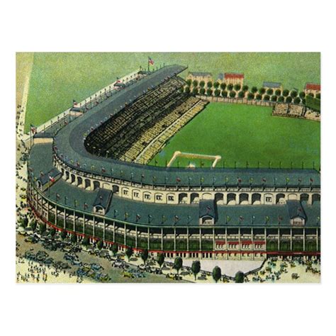 Vintage Sports Baseball Stadium, Aerial View Postcard | Zazzle.com