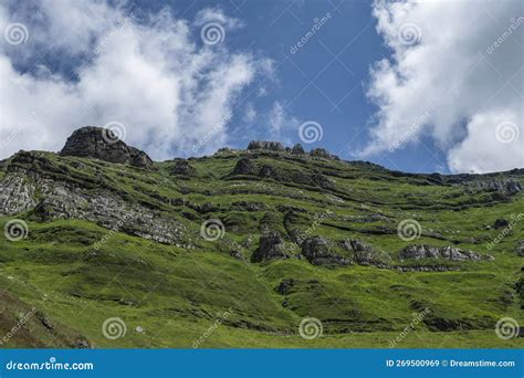 Karst Landforms in Green Steep Mountain Slope Stock Image - Image of ...