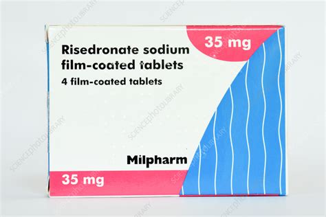 Risedronate sodium film-coated tablets - Stock Image - C056/8547 - Science Photo Library