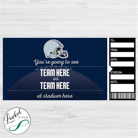 Dallas Cowboys Themed Keepsake Event Ticket - Etsy