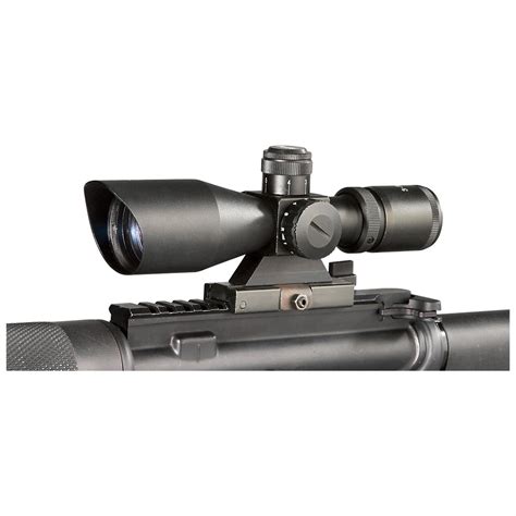 AIM Sports AR-15 3-9x40mm Dual-illuminated Tactical Scope, Matte Black - 229003, Rifle Scopes ...