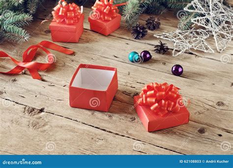 Open Christmas Gift Box with Christmas Toys Stock Image - Image of design, package: 62108803