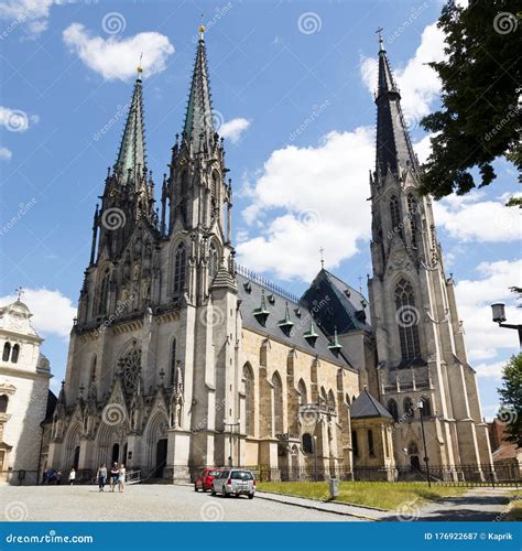 St. Wenceslas Cathedral from 1107, Olomouc, Moravia, Czech Republic ...