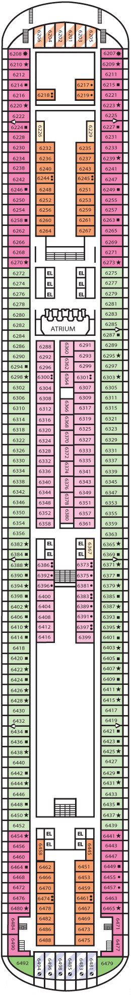 Carnival Dream Deck plan & cabin plan