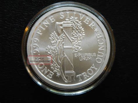 1 Oz Silver Round - Mercury Dime Design -. 999 Fine - Air - Tite