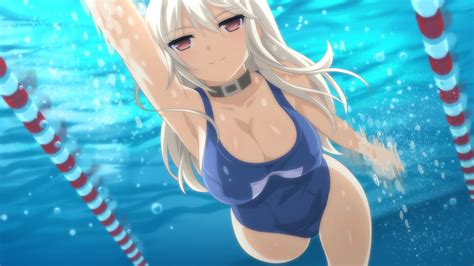 Wallpaper Sports Anime Girls Underwater Swimming Swimwear Sakura | My ...