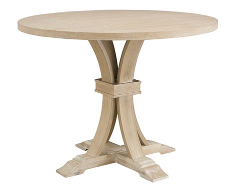 Roundhill Furniture Siena White-washed Finished Round Pedestal Counter Height Dining Table ...