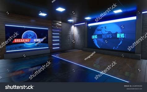 News Studio Backdrop Tv Shows On Stock Illustration 2128559192 | Shutterstock