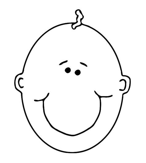 Outline boy face vector | Public domain vectors