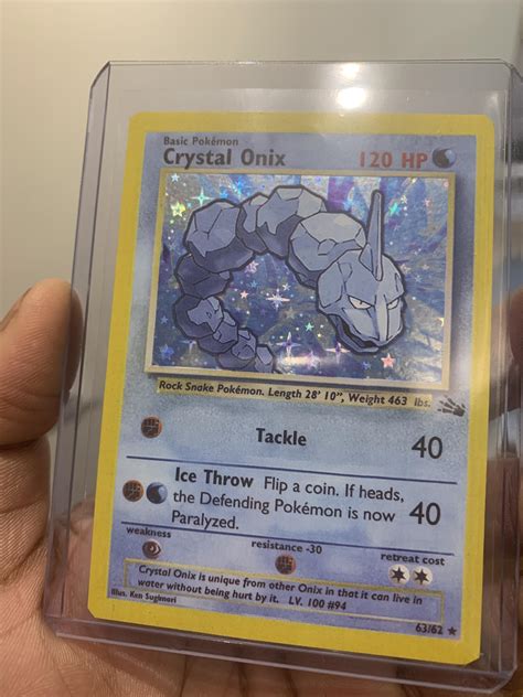 I always loved crystal onix and was sad there was no official card so I got this custom made one ...