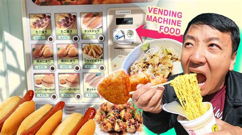 Eating ONLY VENDING MACHINE FOOD & CREEPY Vending Machines in Tokyo ...