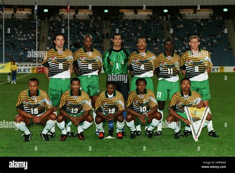 SOUTH AFRICAN FOOTBALL TEAM SOUTH AFRICA 08 January 1998 Stock Photo ...