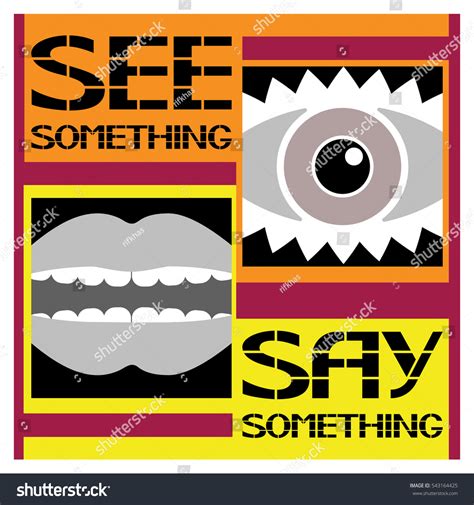 Poster See Something Say Something Text Stock Vector (Royalty Free) 543164425