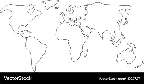 Simple World Map With Continents