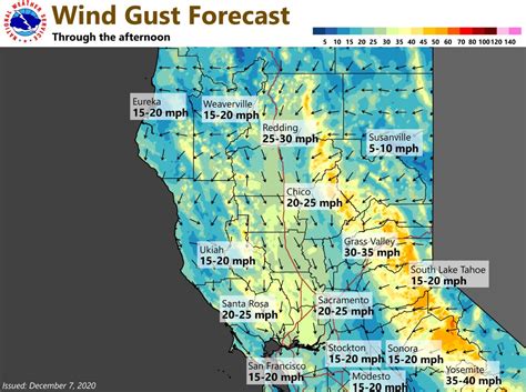 Gusty winds continue through early Tuesday – YubaNet